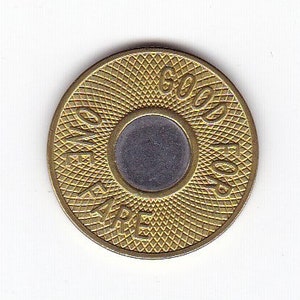 Uncirculated NYC New York City Bullseye subway transit token 1986-1995