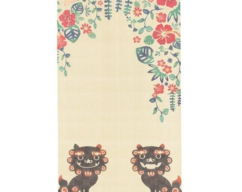 Okinawan Shisa Noren -Japanese Curtain Made in Japan 85 x 150cm