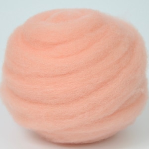 SALMON- American Farm Wool- Merino Wool Roving for Felting, Spinning, Weaving, Fiber Art