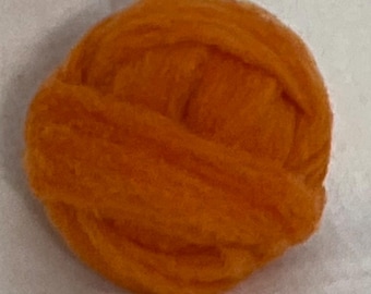 ORANGE BRLÉ - Laine de ferme américaine - Mèche de laine mérinos pour le feutrage, le filage, le tissage, l'art fibreux