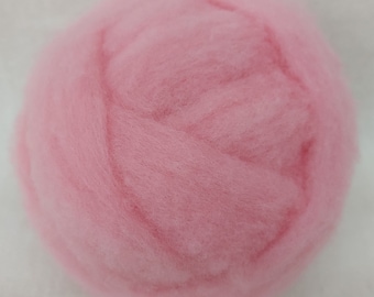 ROSE PINK- American Farm Wool- Merino Wool Roving for Felting, Spinning, Weaving, Fiber Art