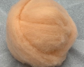 ABRICOT - Laine de ferme américaine - Mèche de laine mérinos pour le feutrage, le filage, le tissage et l'art fibre
