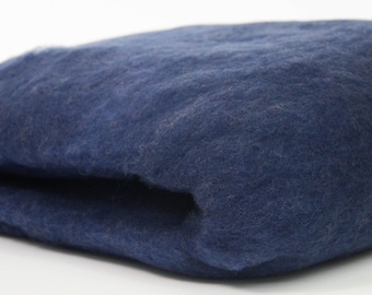 NAVY BLUE- American Farm, Merino Wool Batt- Needle Felting, Wet Felting, Spinning