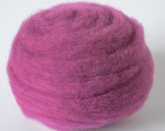 REDGRAPE- LIMITED QUANTITY- American Farm Wool- Merino Wool Roving for Felting, Spinning, Weaving, Fiber Art
