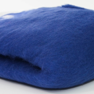 ROYAL BLUE- American Farm, Merino Wool Batt- Needle Felting, Wet Felting, Spinning