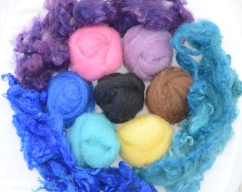 FELTING KIT #1: for beginners to experianced, 10 colors