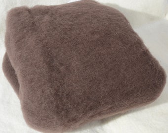 DARK BROWN- American Farm, Merino Wool Batt- Needle Felting, Wet Felting, Spinning