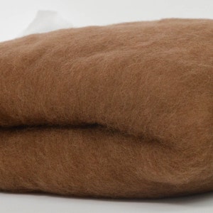 SPICE BROWN- American Farm, Merino Wool Batt- Needle Felting, Wet Felting, Spinning