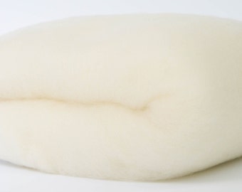 NATURAL WHITE- American Farm, Merino Wool Batt- Needle Felting, Wet Felting, Spinning
