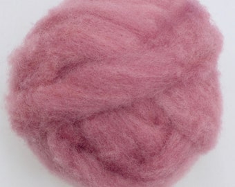 WOOD ROSE- American Farm Wool- Merino Wool Roving for Felting, Spinning, Weaving, Fiber Art