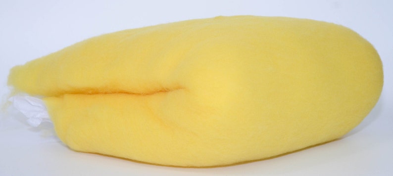 Wet Felting YELLOW- American Farm Spinning Merino Wool Batt- Needle Felting