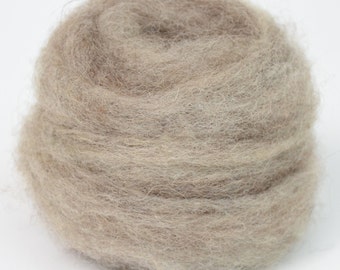 NATURAL  BROWN- American Farm Wool- Medium Grade Wool Roving for Felting, Spinning, Weaving, Fiber Art