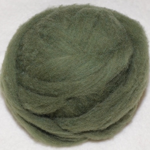 BRONZE GREEN- American Farm Wool- Merino Wool Roving for Felting, Spinning, Weaving, Fiber Art
