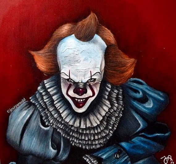 Pennywise De Clown It Portret Tekening Afdrukken Etsy