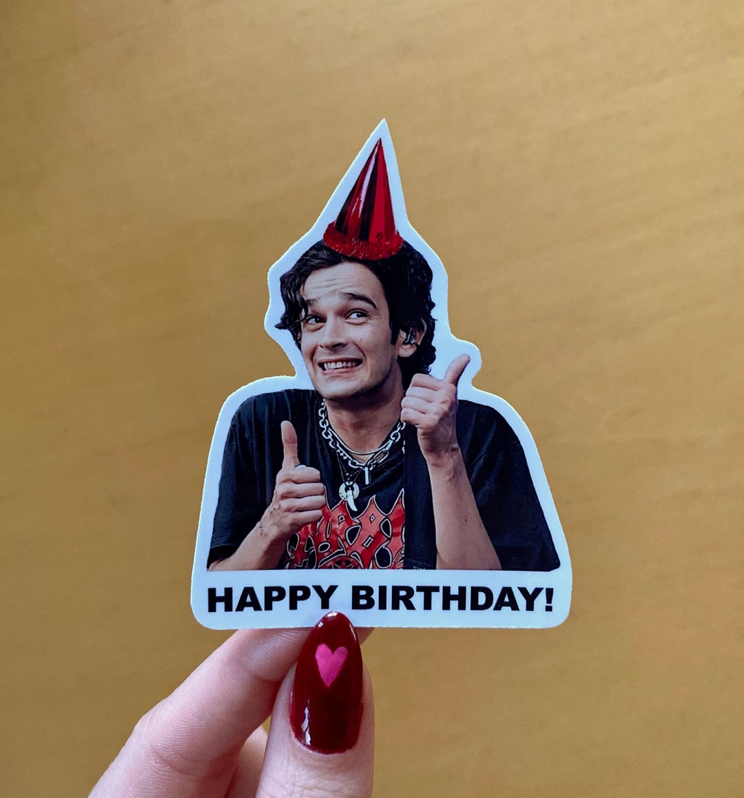 Matty Healy Happy Birthday Vinyl Sticker the 1975 - Etsy