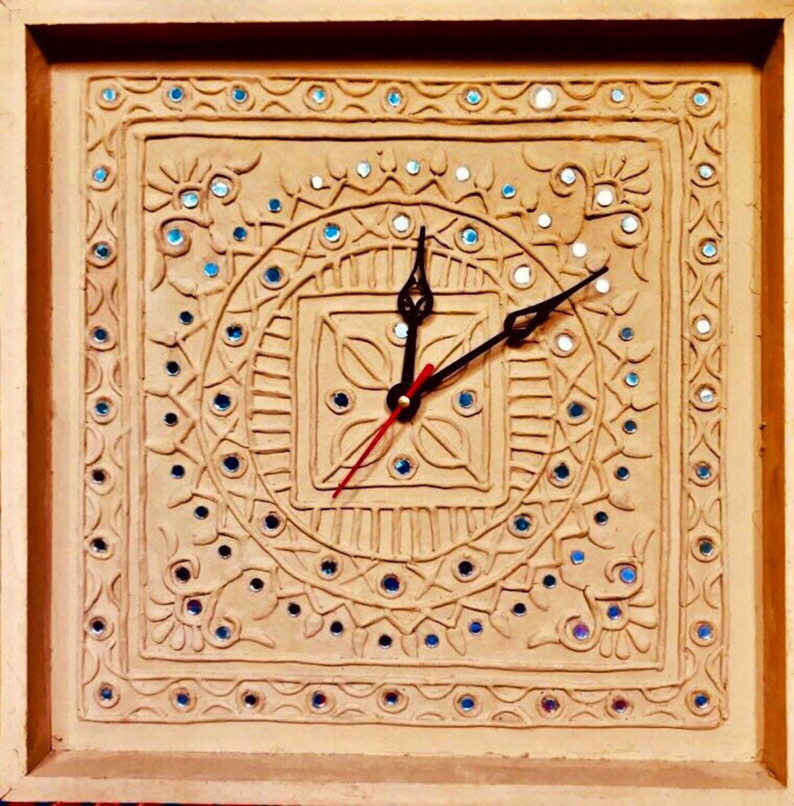 Mud & Mirror wallclock Lippan art WallHome decor Etsy