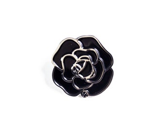 Camellia Enamel Pin, Free Shipping on all order over 40 dollars with code &quot;free40&quot;