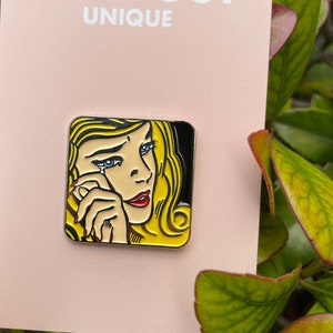 Pop Art Enamel Pin, Free Shipping on all order over 40 dollars with code &quot;free40&quot;