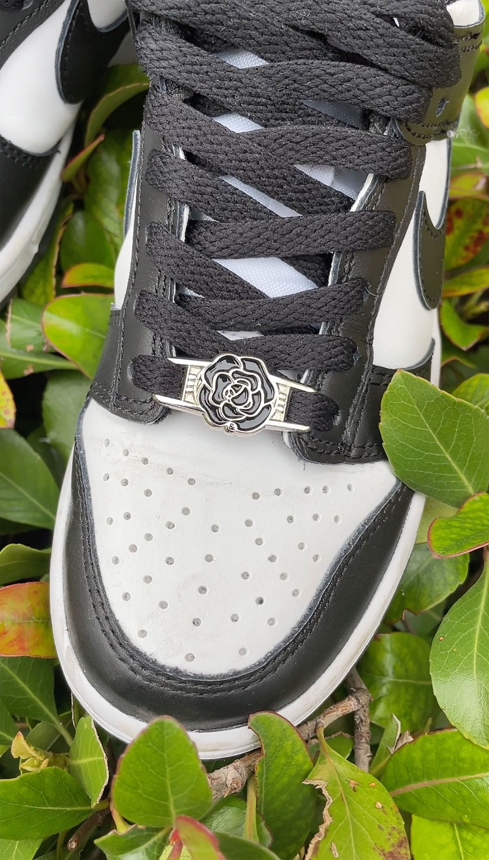 Camellia Metal Shoe Charms, Free Shipping on all order over 40 dollars with code "free40"
