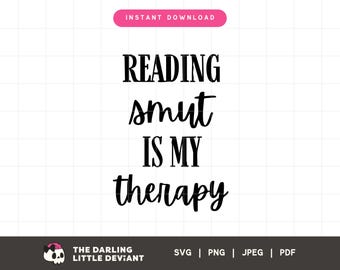 La lecture du charbon est ma thérapie SVG | Svg livres livresques | Reader Couper des fichiers | Téléchargement numérique | Utilisation commerciale gratuite