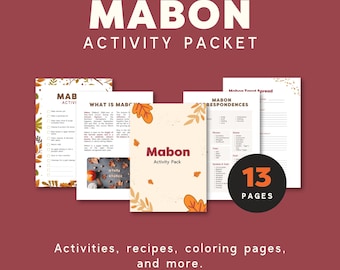 Pack d&#39;activités imprimable Mabon Sabbat | Imprimables pour l&#39;équinoxe d&#39;automne | Impressions du sabbat païen