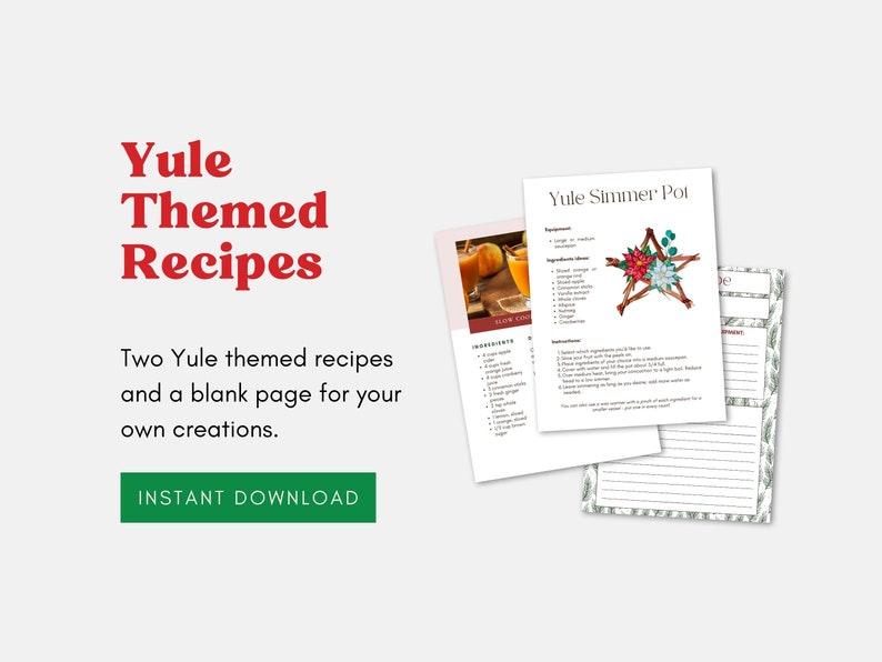 Yule Sabbat Printable Activity Pack Sabbat Printables Pagan Sabbat ...