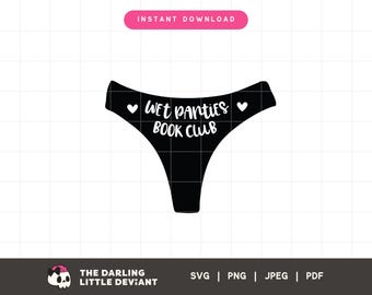 Club de lecture de culottes mouillées SVG | Svg livres livresques | Reader Couper des fichiers | Téléchargement numérique | Utilisation commerciale gratuite