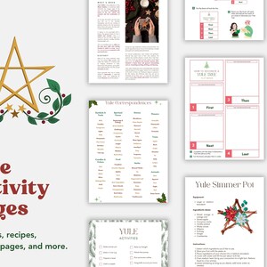 Yule Sabbat Printable Activity Pack Sabbat Printables Pagan Sabbat ...