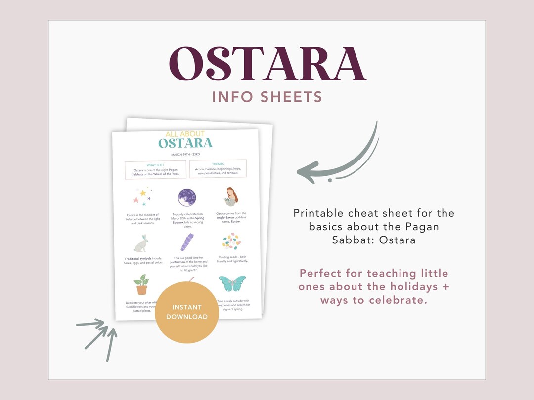 Ostara Printable Printable Grimoire Page Grimoire Pages Ostara ...