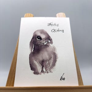 Handgemalte Aquarell Postkarte Ostern DIN A 6 Orignal mit Signatur