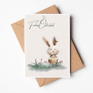 Postkarte Ostern Osterkarte Grußkarte DIN A 6 Print Druck 300g Aquarellpapier umweltfreundliches Papier FSC Zertifiziert