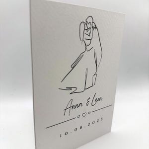 Hochzeitskarte personalisiert faltbare Glückwunschkarte zur Hochzeit Karte für das Brautpaar oder als Einladungskarte für Gäste