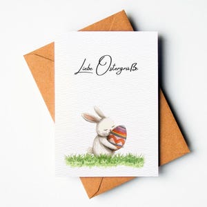 Grußkarte Postkarte Osterkarte Ostern DIN A 6 Print Druck 300g Aquarellpapier umweltfreundliches Papier FSC Zertifiziert säurefrei chlorfrei