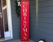 Merry Christmas Porch Sign, Holiday Sign, Rustic Merry Christmas Sign