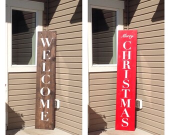 Merry Christmas Sign, Holiday Sign, Welcome Sign,Welcome Sign For Front Porch, Holiday Sign ,Christmas Sign, Front Porch Welcome Sign