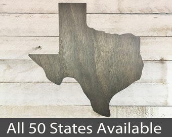 State Sign Cutout, Wall Decor, Wood State Sign, US States, Wooden States, Farmhouse, Housewarming Gift