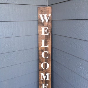 Welcome Sign, Front Door Welcome Sign, Welcome Sign Front Porch, Welcome Sign Front Door, Wood Welcome Sign, Rustic Wood Welcome Sign Brown