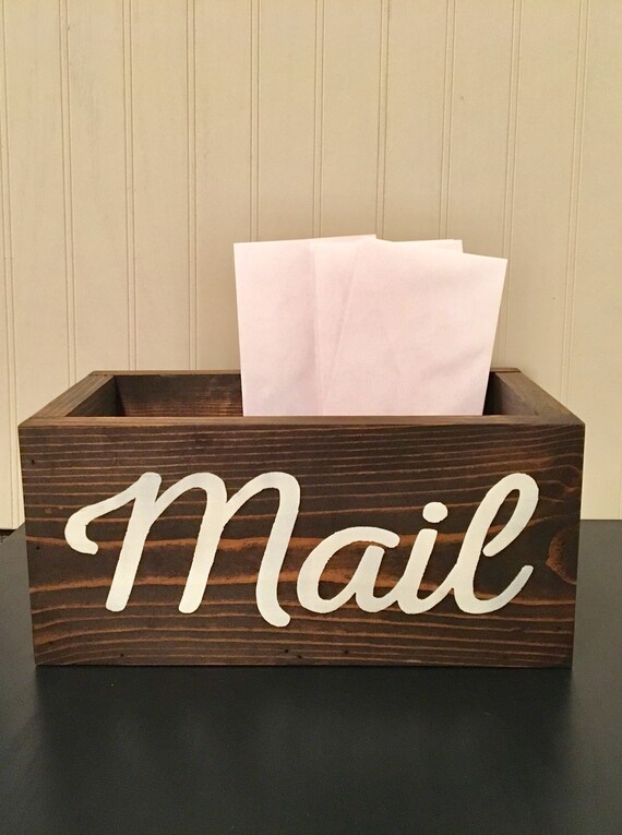 Large Rustic Mail Holder Mail Organizer Rustic Office Mail Etsy