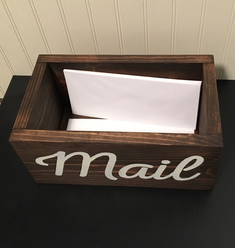 Large Rustic Mail Holder Mail Organizer Rustic Office Mail Etsy