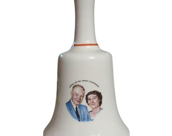 Vintage General and Mrs Dwight D Eisenhower Commemorative Bell