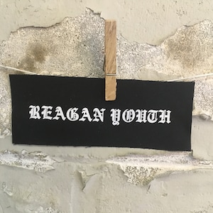 Reagan Youth Text Canvas Patch