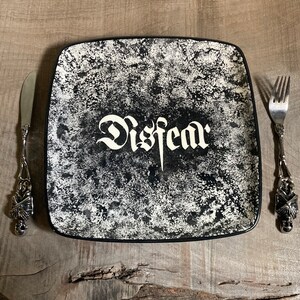 Disfear Ceramic Plate Square TV Static