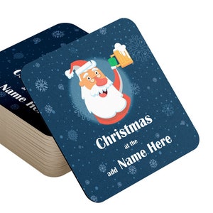 Christmas Beer mats, Funny Christmas Coasters - Xmas Cocktail beer mat,