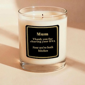 Mother&#39;s Day Candle Gift For Mum, Funny Like Mother Like Daughter Slogan Quote Candle, Novelty Gift For Mum Birthday Hamper Decor