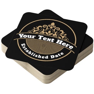 Posavasos de cartón personalizados para cerveza, accesorios de bar para el hogar, decoración de cuevas de hombres, decoraciones de cumpleaños personalizadas para papá, hermano y abuelo.