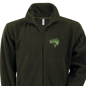 Viscadeaus voor heren - fleecejack bas voor hem - visserskleding outdoorkleding - kerstcadeau voor vader, opa, broer