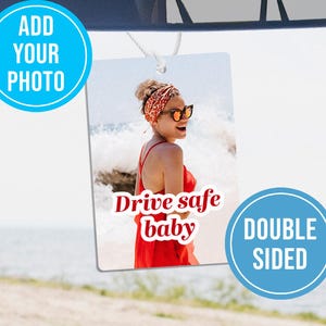 Personalised Car Air Freshener Double Sided Photo Picture Car Air Freshener | Wife Girlfriend Gift | Car Accessories |