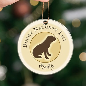 Personalised Dog Christmas Bauble - Pets Christmas Ornament Tree Decoration - Dog Xmas Gifts Pet Lover Christmas Gift