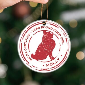 Personalised Dog Christmas Bauble - Pets Christmas Ornament Tree Decoration - Dog Xmas Gifts Pet Lover Christmas Gift - Good Girl