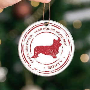 Personalised Dog Christmas Bauble - Pets Christmas Ornament Tree Decoration - Dog Xmas Gifts Pet Lover Christmas Gift - Good Boy